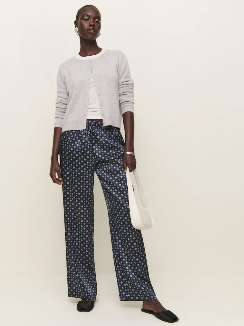 Reformation Olina Silk Pants - Windsor Color